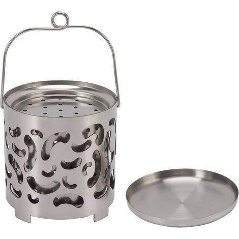 Mini chauffage de camping en acier inoxydable – Réchaud chauffant portable pour extérieur et randonnée (1/5)
