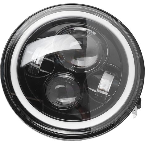 7-Zoll-LED-Scheinwerfer (60 W), Angel-Eye-Ring, hohe Helligkeit, wasserdicht, langlebig, Ersatzscheinwerfer für Jeep Wrangler (1/5)