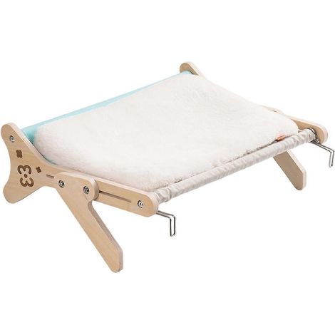 Verstellbare Katzenhängematte fürs Fenster, robust, Tragkraft 18 kg, rosa, waschbar, für Wohnungskatzen. (1/5)