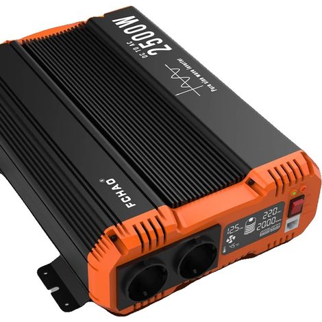 Wechselrichter, reine Sinuswelle-Ausgang, Fernbedienung enthalten, 2500w-12v (1/2)