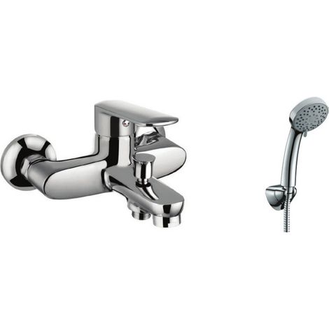 Miscelatore vasca in ottone con doccetta e flessibile inox  Lara-910V kamalu