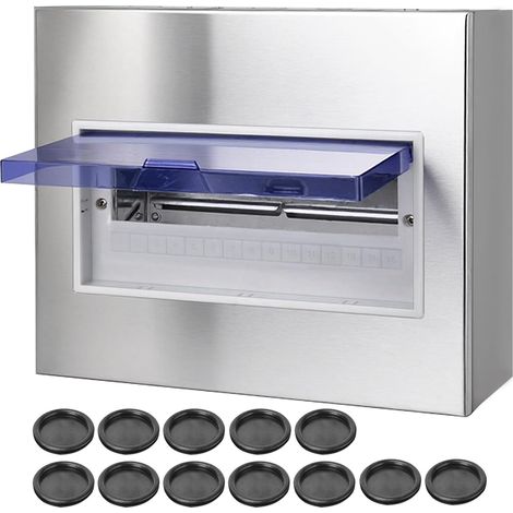 Coffret Electrique Etanche Exterieur,Boite Etanche Electrique Exterieur,Armoire en Acier Inoxydable avec Panneau Isolant - Tableau électrique pré-équipé 15 Modules (1/5)