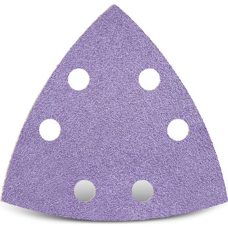 MENZER Purple HD Klett-Schleifblätter, 93 mm, 6-Loch, f. Deltaschleifer, Keramik-Mix (50 Stk.) K80 (1/5)