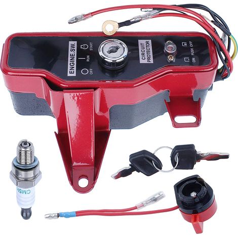 Boîtier de commande d'interrupteur d'allumage avec clés et bougie pour Honda GX160 GX200 générateur 5,5 HP 6,5 HP moteur à essence 4 temps (1/5)