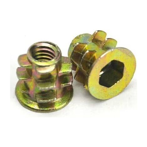 M4 Écrou Hexagonal Fileté en Alliage de Zinc Écrou Hexagonal de Fixation à l'Intérieur Écrou Insérer Douille Écrous à Vis pour Meubles en Bois(M4x8(50pcs)),Seuçais (1/5)