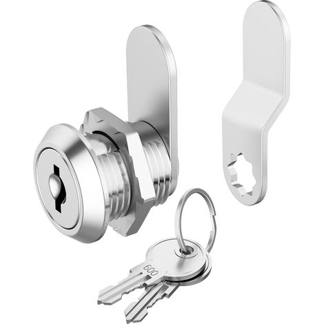 Un ensemble de serrures pour armoires avec clé, serrure à came de 5/8 de pouce, conception compatible avec les clés, convient aux tiroirs, boîtes aux lettres, boîtes à outils, etc., en alliage de zinc