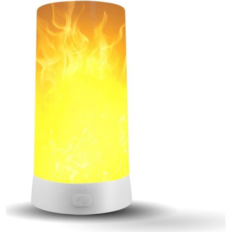 Bougie LED flamme rechargeable USB, veilleuse étanche flamme vacillante, lampe décorative sans fil, parfaite pour intérieur et extérieur. (1/4)