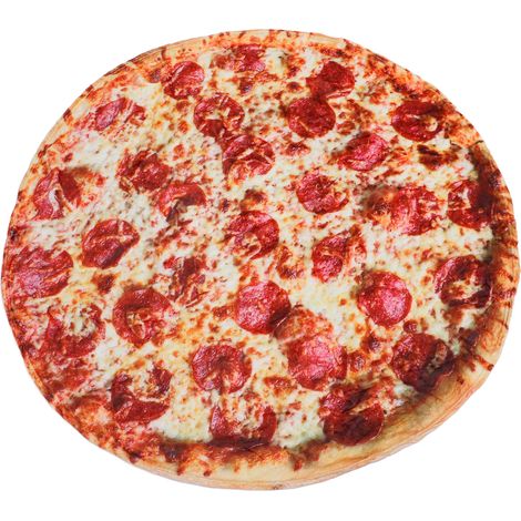 Tapis rond pizza pour enfants 5.2ft, moelleux et lavable, antidérapant pour chambre et salle de jeux, motif pizza, doux et confortable. (1/5)