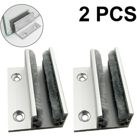 Supporto per porta scorrevole in vetro a 2 pezzi tipo F, arresto automatico dell'apertura della porta, sequenziatore per porta scorrevole a forma di U