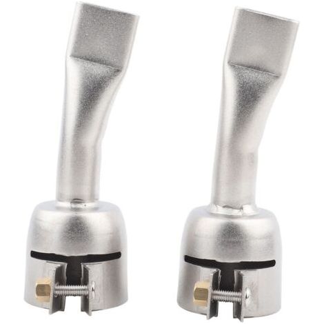 Buse de soudage pour pistolet à Air chaud, en acier inoxydable, pour feuille de plastique PVC, accessoires de soudage, 2 pièces