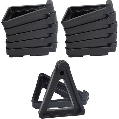 Set mit 24 unsichtbaren Blumentopffüßen für dreieckige Blumentöpfe, geeignet für den Innen- und Außenbereich, Terrakotta-Blumentopfstützen für kleine und große Blumentöpfe (schwarz)