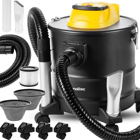Aspiradora industrial resistente al calor Maltec TurboVac ML1800-ASH para chimeneas, cenizas, hornos y hollín, 18 l, 1800 W