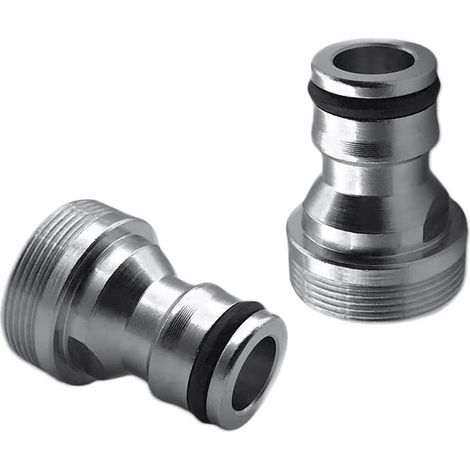 2 Pièces Connecteur de Robinet en Laiton Jardin Adaptateur Robinet Tuyau Arrosage Connecteur Embout Arrosage Laiton Connecteur de Tuyau D'arrosage Tuyau de Conduite D'eau Joiner- (1/5)