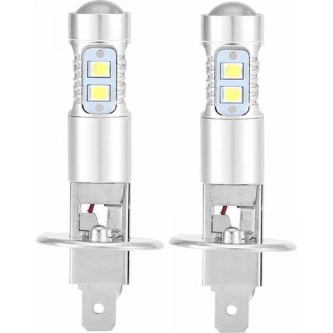 Headlight Bulbs, 2x H1 6000K Super White 100W LED Headlight Bulbs Kit Low Beam (1/5)