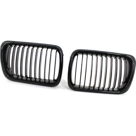 Stück Frontgrill-Motorhauben-Ersatzgrill in Hochglanzschwarz für BMW 3er E36 M3