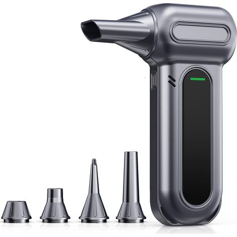 Elektrische Staubgebläse, Druckluft Air Duster 130000 U/Min,  Einstellbare Akku Gebläse, Mini Gebläse USB-Aufladung, Reinigung für PC, Tastatur, Auto, Sofa, Laptop, Haus, Outdoor