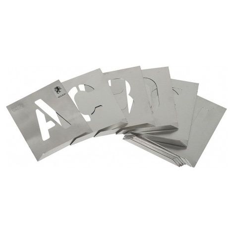 ABECEDARIO ARIAL ALUMINIO P/ROTULAR 60MM -