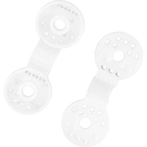100 clips de fixation ronds en plastique pour toile d'ombrage, serre, jardin extérieur, filet anti-oiseaux, protection solaire agricole, blanc (1/5)