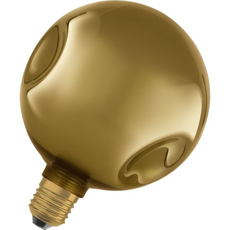OSRAM Lampe LED en verre  DECOR FLAT Electro Retro, moyenne Ø 150 mm, dorée, E27, 3,5 W, 300 lm, 2 700 K, blanc chaud, electroball