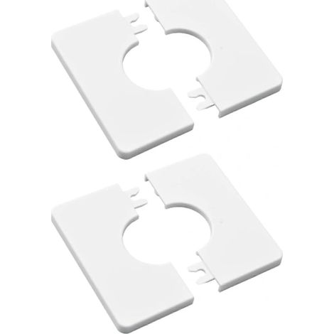 Lot de 2 protections de tuyaux carrées adhésives pour douche en (1/4)