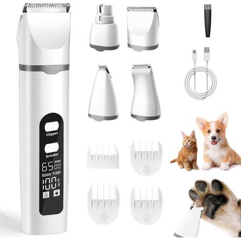 Nueva máquina cortapelo para perros 2026, Cabezal de corte desmontable, Afeitado / Limado de uñas, Para patas, ojos, orejas, cara y parte trasera (1/5)
