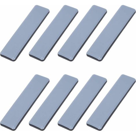 GABRIELLE Cuscinetti per mobili resistenti in teflon, autoadesivi, rettangolari, antivibrazioni, blu/neri, antiscivolo, super scorrevoli (8 pezzi da 25 mm a 100 mm) (1/4)