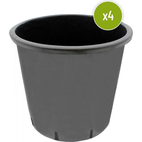 Lot de 4 POTS ROND PLASTIQUE 25L / 33x33 cm
