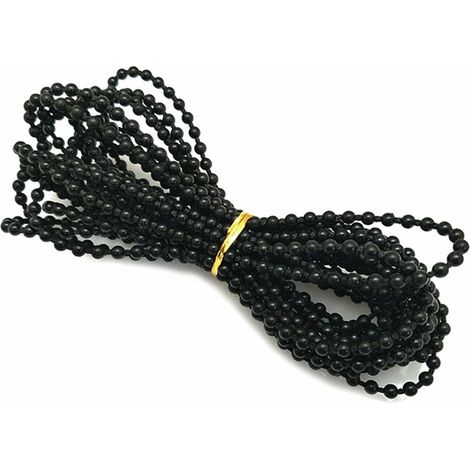 chaîne de Perles aveugles,chaîne Aveugle Verticale,Stores verticaux Accessoires Perles chaîne pour Les raccords de réparation de pièces de Rechange pour Stores enrouleurs (Noir) (1/4)