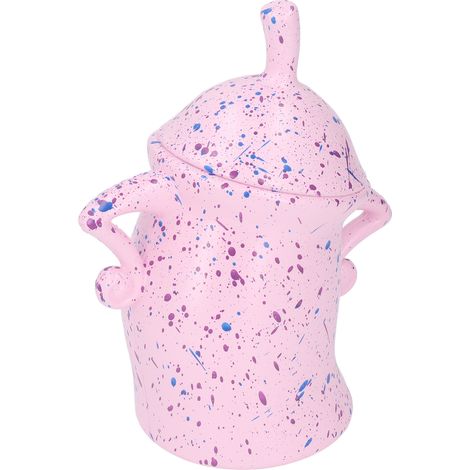 Bocal de conservation amusant en ABS, au design unique et créatif, avec couvercle hermétique. Joli bocal de rangement pour bonbons, décoration intérieure rose. (1/5)