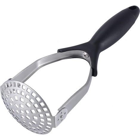 Presse-purée pliable en acier inoxydable pour purée de pommes de terre, purée de fruits, purée de légumes, argent, passe au lave-vaisselle