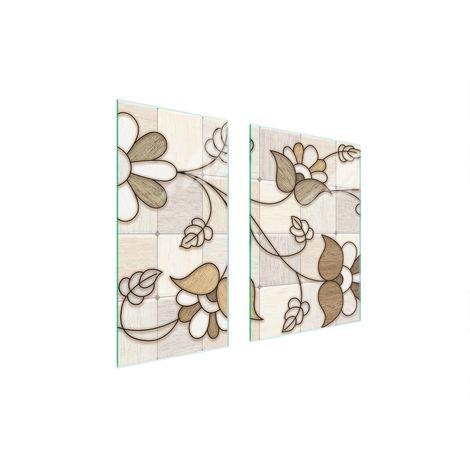 PANNEAU DE PROTECTION EN VERRE 75x52 MOSAÏQUE (1/5)