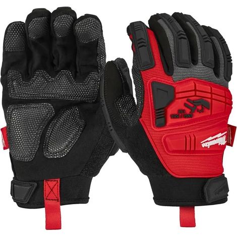 Gants de chantier anti-vibrations taille L (9) Milwaukee 4932471909 - Paire de protection mains résistante aux impacts et aux chocs (1/5)