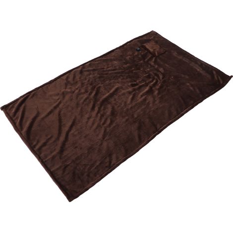 Elektrische Heizdecke, klein, 5 V, Schnellheizend, Dickes Flanell, Elektrische Kuscheldecke, Kaffeebraun, 140 x 80 cm / 55,1 x 31,5 Zoll (1/5)
