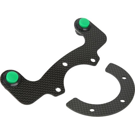 Kit de bouton de klaxon externe en fibre de carbone, 6 boulons, pour volant modifié, compatible avec les klaxons et feux verts. (1/5)