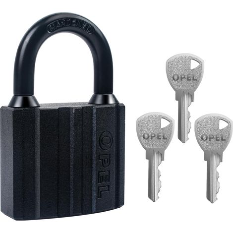 Cadenas robuste avec 3 clés, cadenas pour abris de jardin, conteneur, entrepôt, garage, volet, unités de rangement, abris de jardin, garages, clôtures (40 mm) (1/5)