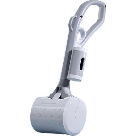 Pince à déjections canines portable, pelle à déjections canines et félines grise pour le nettoyage des toilettes et des déjections de chiens et de chats. (1/5)