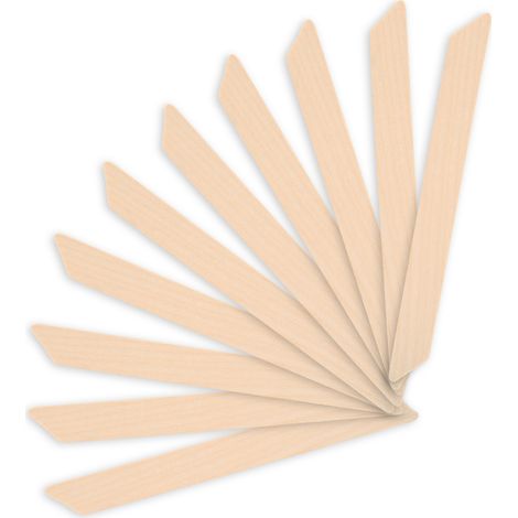 10 bâtonnets en bois pour cire à chaud, applicateurs pour épilation du visage et du corps (1/5)