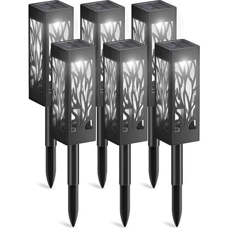 Lampe Solaire - QJRRX - Lot de 6 - Design Arbre - Énergie Solaire - Extérieur (1/5)