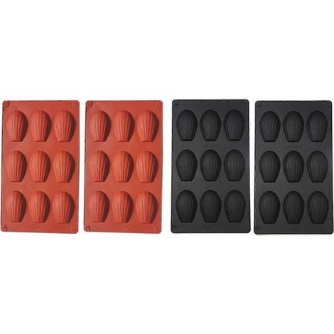 Silikon-Madeleineform, 4-teilig, 9 Mulden (1/5)