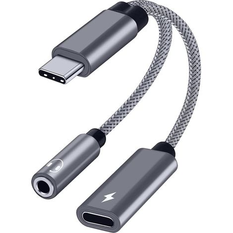 Adaptateur USB C Vers Jack 3 5 Mm - Charge Rapide PD 60 W - Audio Stéréo Haute Résolution - Compatible Appareils USB C - 1 Pièce (1/5)
