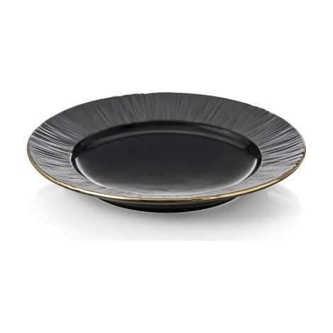 Assiette à dessert Ø 16,5 cm noir bord doré MAYA KURO lot de 6 - Was Germany (1/2)