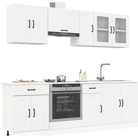 Mueble de cocina Kalmar blanco 8 piezas madera contrachapada vidaXL (1/5)