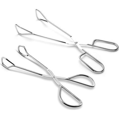 Pinces de cuisine robustes en acier inoxydable de 10 et 11 pouces - Poignée ergonomique confortable, design ciseaux, résistantes à la chaleur pour barbecue et cuisine (1/5)