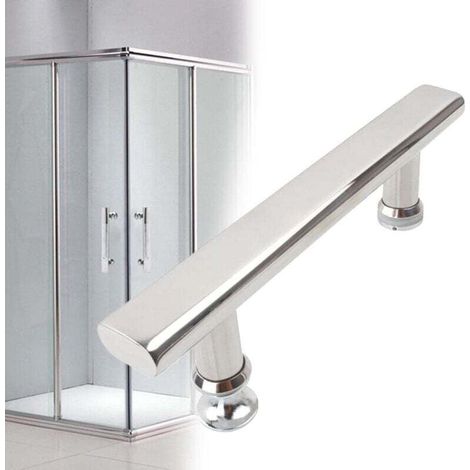 Verchromte Edelstahl-Duschtürgriffe oder -knöpfe für 145-mm-Duschkabinen - Crezuo
