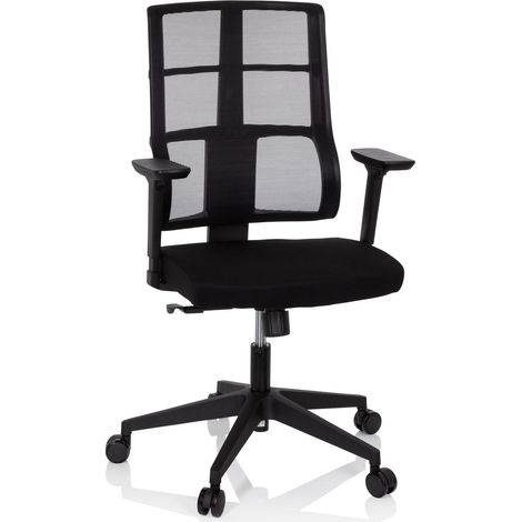 Bürostuhl / Drehstuhl SPINIO Netzstoff / Stoff schwarz hjh OFFICE (1/5)