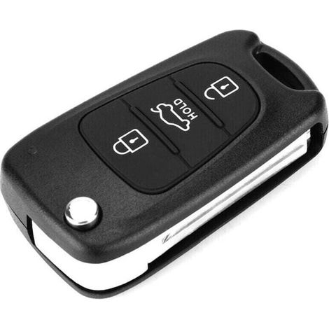 Coque de protection pour clé télécommande à 3 boutons, compatible avec KIA Rondo Sportage Soul Rio