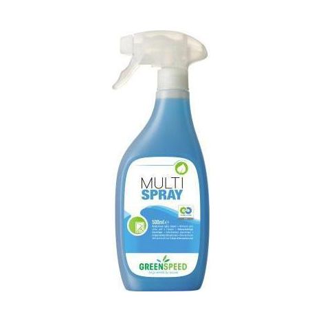 GREENSPEED Glasreiniger GREENSPEED MULTI SPRAY Zitrus biologisch abbaubar 6,2 25 % Kunststoff recycelt 75% Plantplastic 0,5l (1/4)