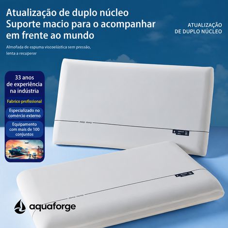Almofada Cervical Ergonómica Espuma Viscoelástica Respirável 42 x 70 x 6 cm (1/5)