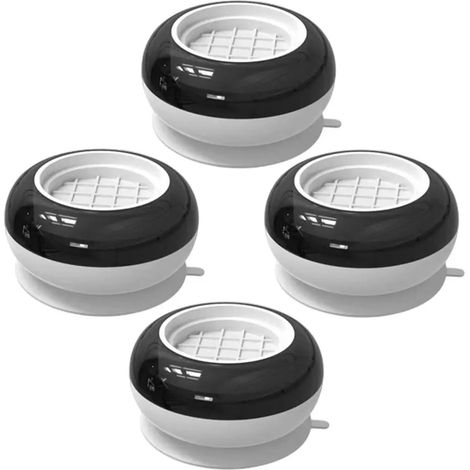 Amortisseurs de vibrations pour machine à laver, pieds de support vibrants pour machine à laver, 4 pièces multicolores (blanc) (1/5)
