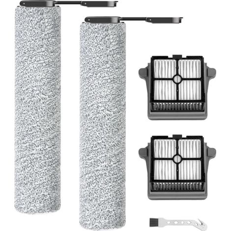 Rouleau de brosse de rechange et Filtre HEPA pour Tineco FLOOR ONE S7 Combo / S7 Flashdry/SWITCH S7 aspirateur humide et sec, 2 rouleaux de brosse + 2 filtres + 1 brosse de nettoyage (1/5)